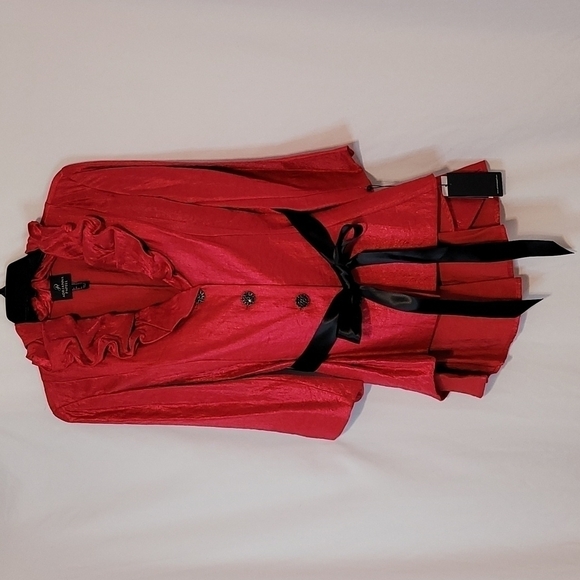 Adrianna Papell Red Puff Collar Jacket - Picture 3 of 12